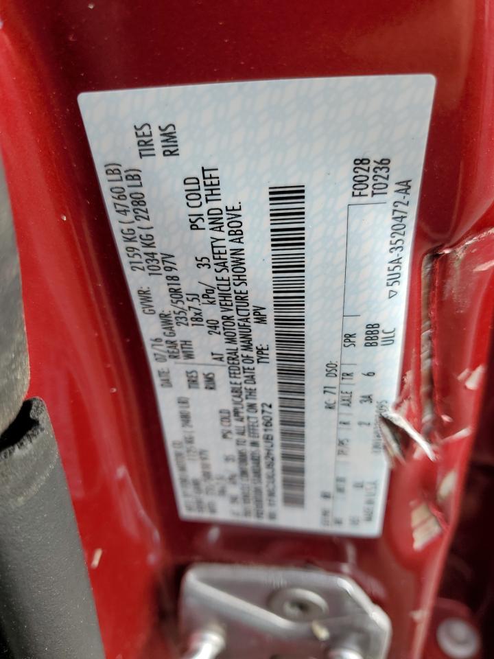 2017 Ford Escape Titanium VIN: 1FMCU0J92HUB16072 Lot: 92486235