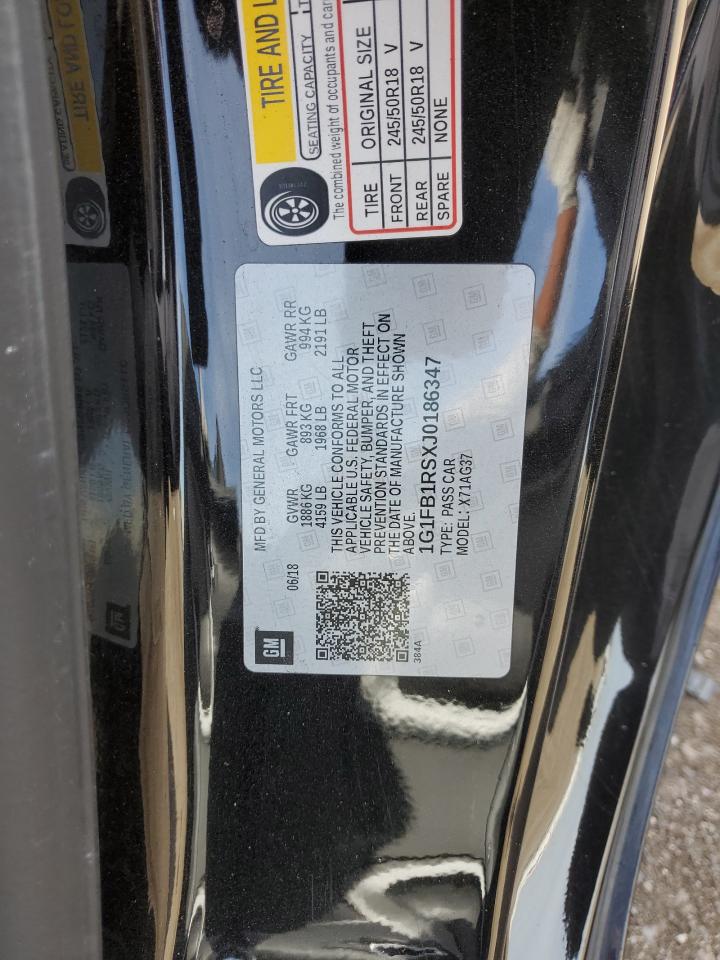 2018 Chevrolet Camaro Lt VIN: 1G1FB1RSXJ0186347 Lot: 93238625