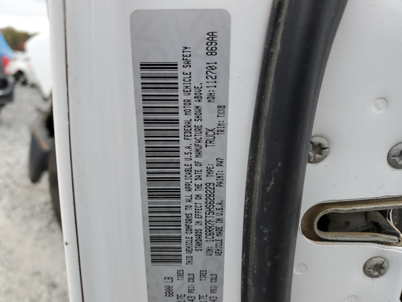 2017 Ram 1500 St VIN: 1C6RR7FT5HS628229 Lot: 91620425