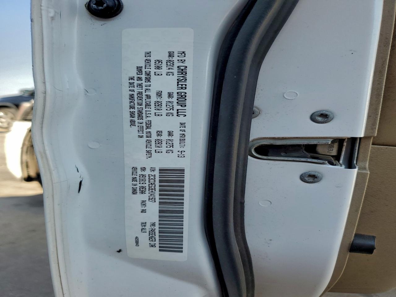 2014 Chrysler 300C VIN: 2C3CCAEG3EH141927 Lot: 91989205