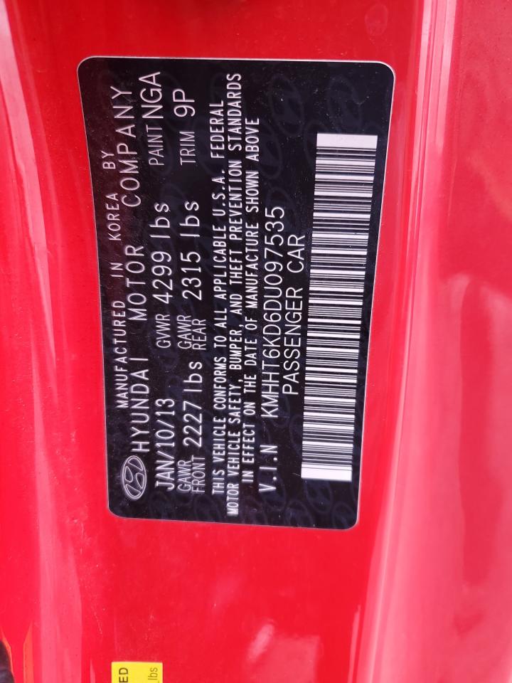 2013 Hyundai Genesis Coupe 2.0T VIN: KMHHT6KD6DU097535 Lot: 91976965