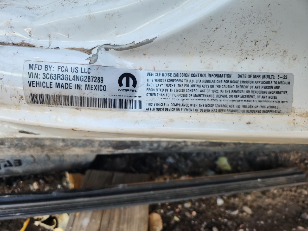 2022 Ram 3500 Tradesman VIN: 3C63R3GL4NG287289 Lot: 89923725