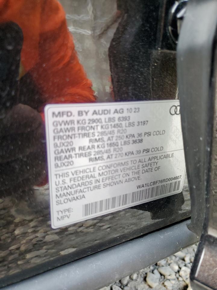 2024 Audi Q7 Premium Plus VIN: WA1LCBF76RD004607 Lot: 90403915