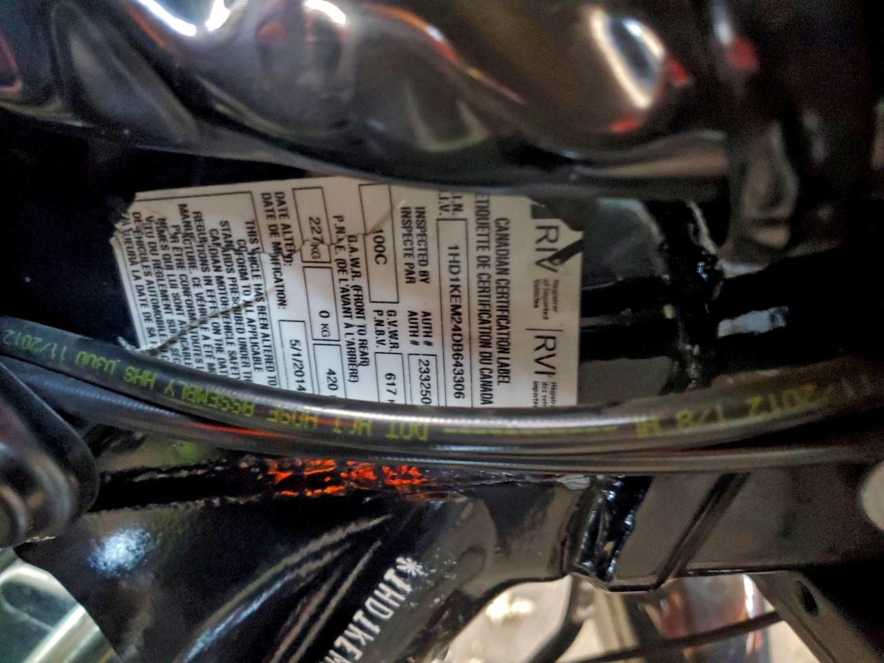 2013 Harley-Davidson Flhtk Electra Glide Ultra Limited VIN: 1HD1KEM24DB643306 Lot: 93367445