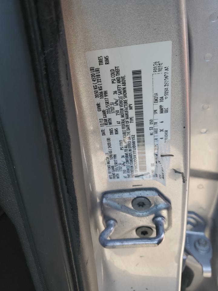 2014 Ford Escape Se VIN: 1FMCU0GX1EUB98152 Lot: 92454635