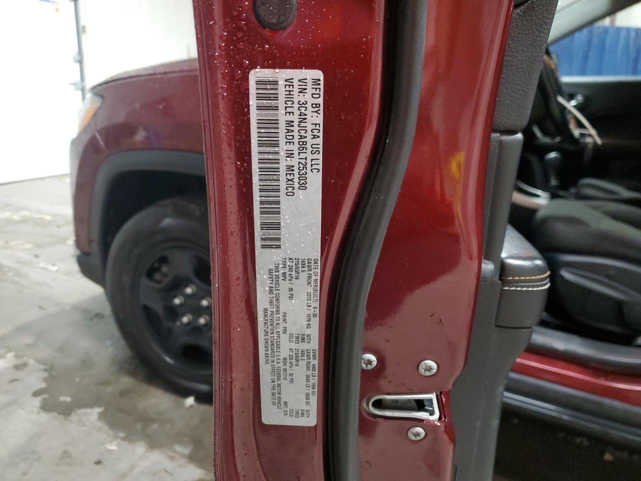 2020 Jeep Compass Sport VIN: 3C4NJCAB6LT253030 Lot: 93180225