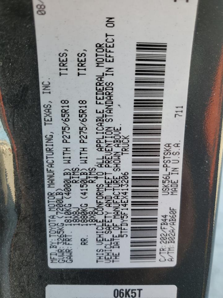 2014 Toyota Tundra Crewmax Sr5 VIN: 5TFDY5F14EX413206 Lot: 90980715