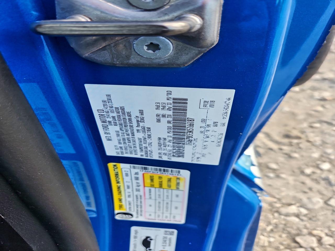 2019 Ford Mustang Gt VIN: 1FA6P8CF3K5166187 Lot: 94265335