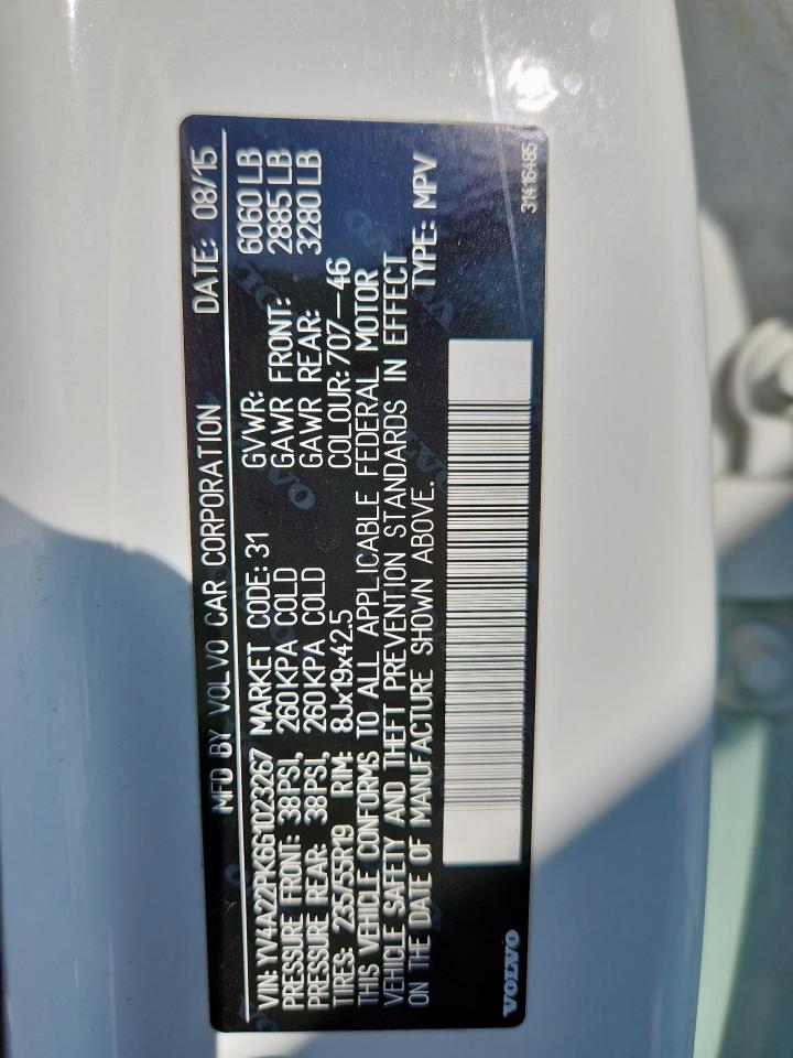 2016 Volvo Xc90 T6 VIN: YV4A22PK6G1023267 Lot: 92677125