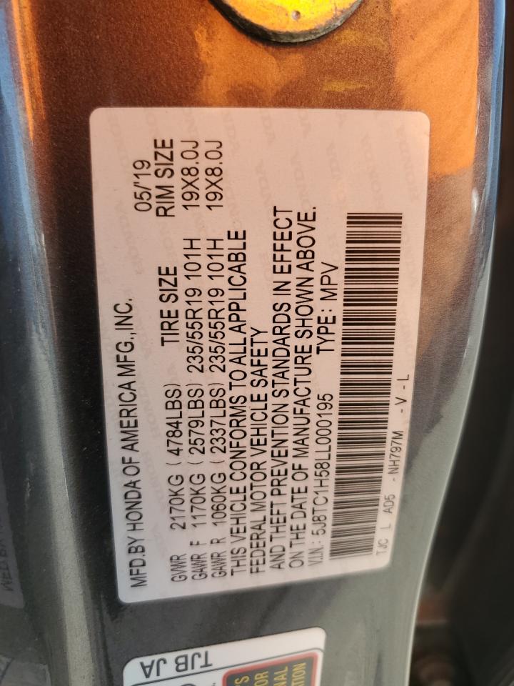 2020 Acura Rdx Technology VIN: 5J8TC1H58LL000195 Lot: 92091875