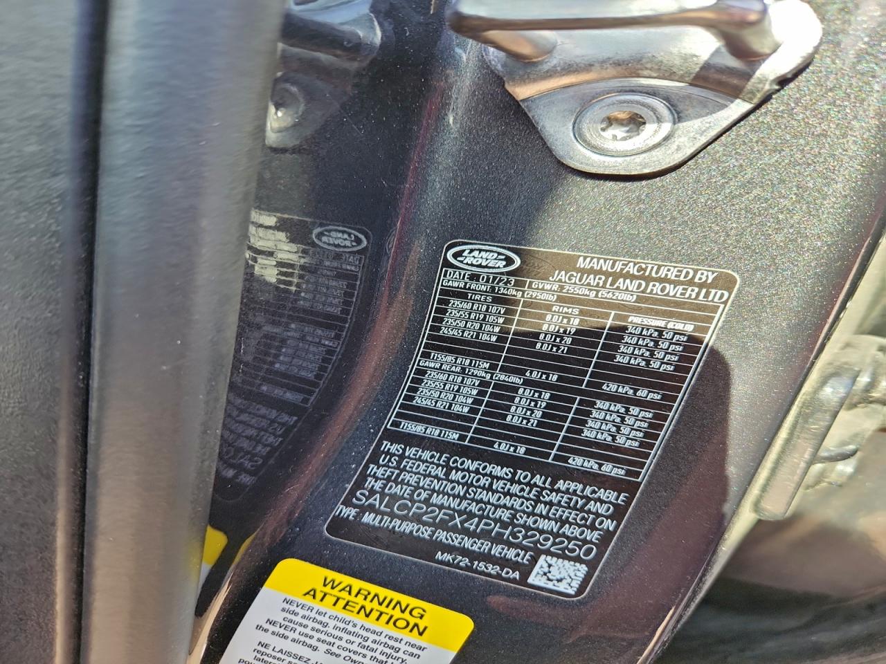 2023 Land Rover Discovery Sport Se VIN: SALCP2FX4PH329250 Lot: 94110925