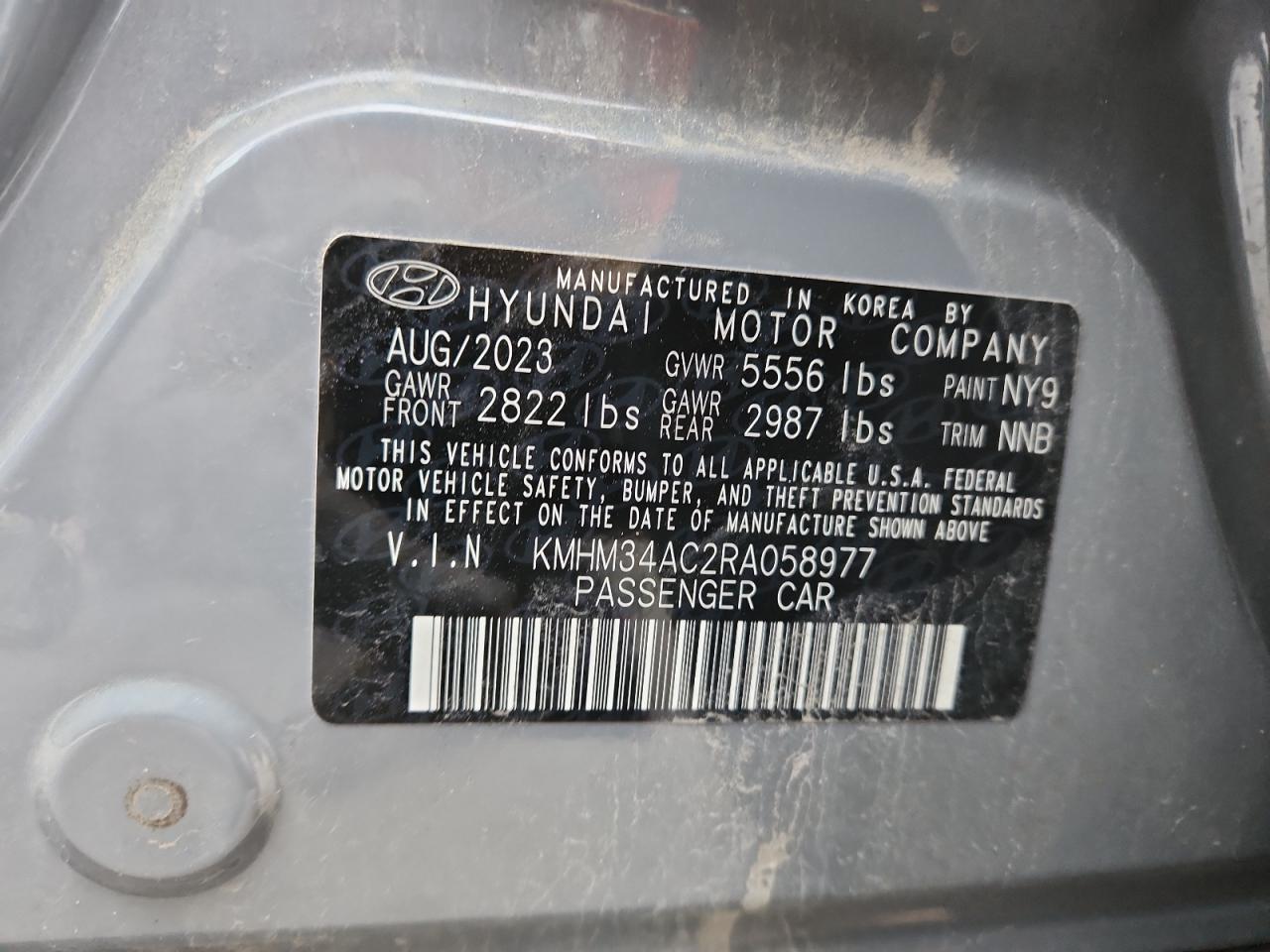 2024 Hyundai Ioniq 6 Sel VIN: KMHM34AC2RA058977 Lot: 91864605