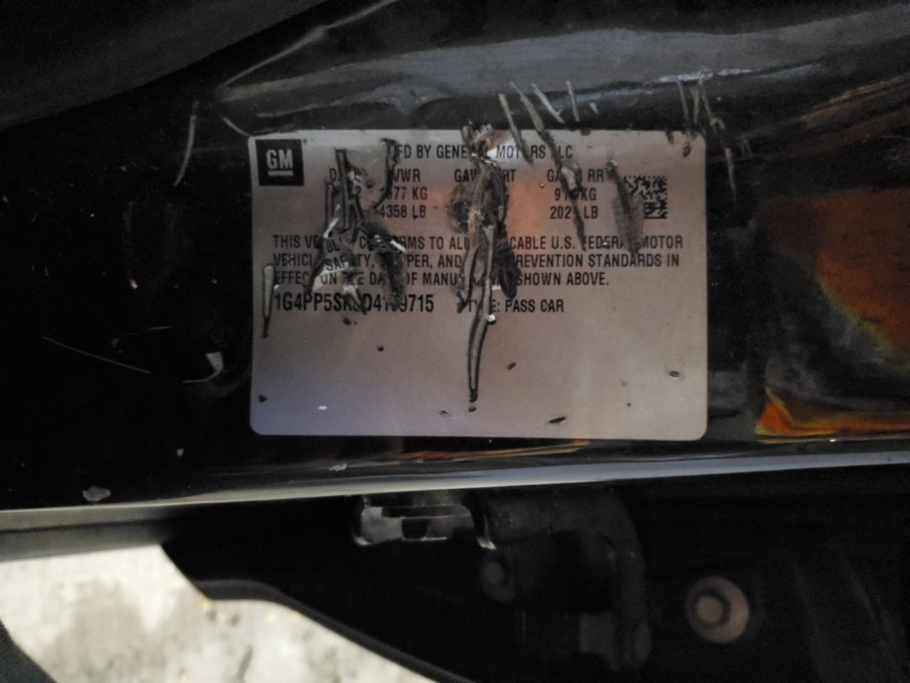 2013 Buick Verano VIN: 1G4PP5SK3D4109715 Lot: 93522235