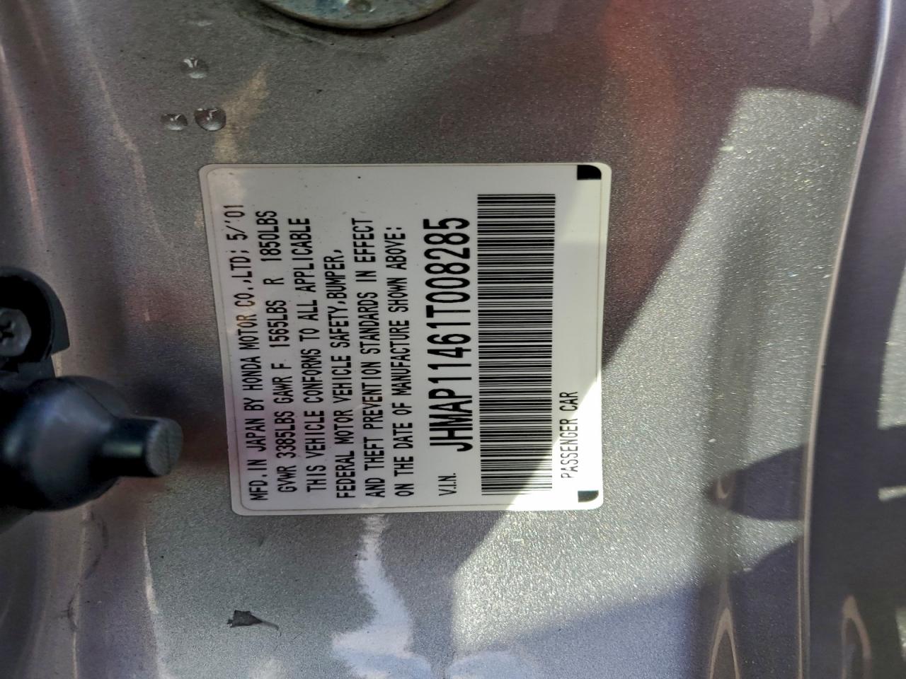 2001 Honda S2000 VIN: JHMAP11461T008285 Lot: 94175955