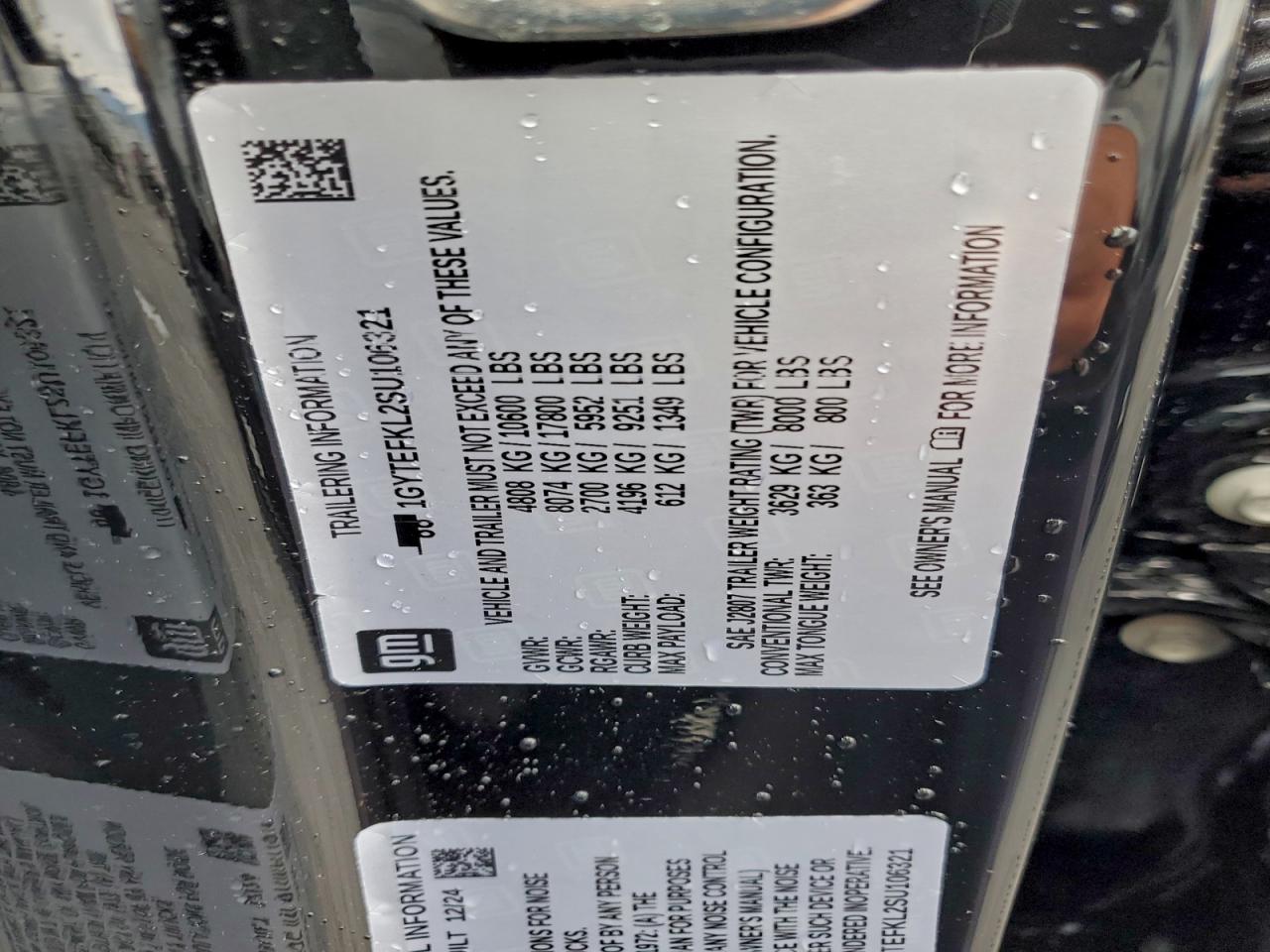 2025 Cadillac Escalade Iq Sport-2 VIN: 1GYTEFKL2SU106321 Lot: 92690995