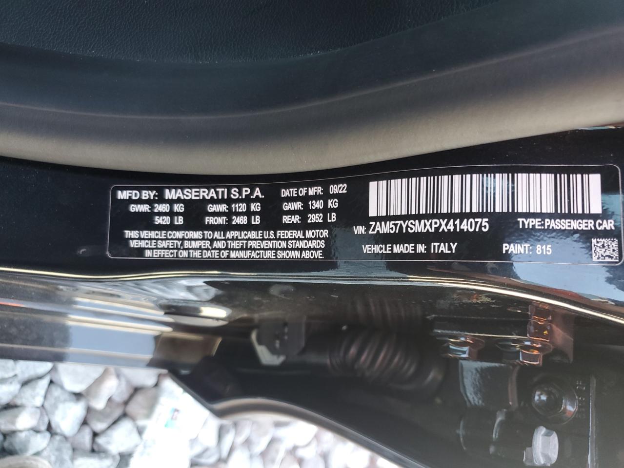 2023 Maserati Ghibli Modena VIN: ZAM57YSMXPX414075 Lot: 93903685