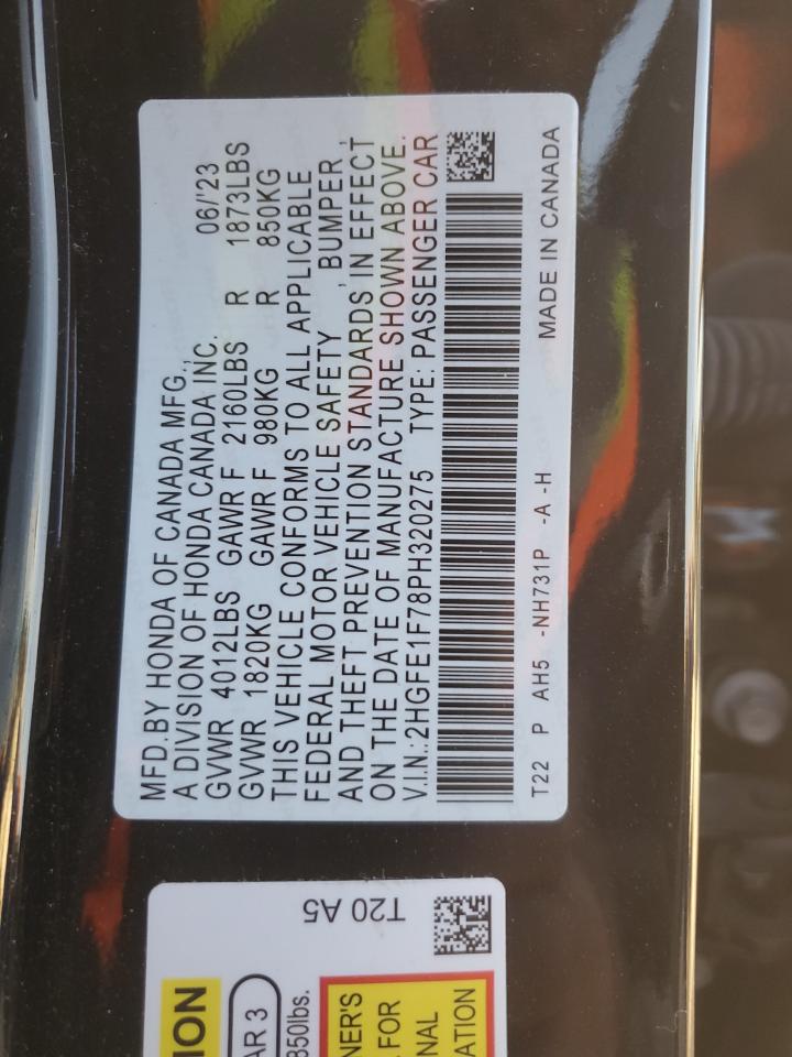 2023 Acura Integra A-Spec Tech VIN: 19UDE4H64PA010099 Lot: 92236165