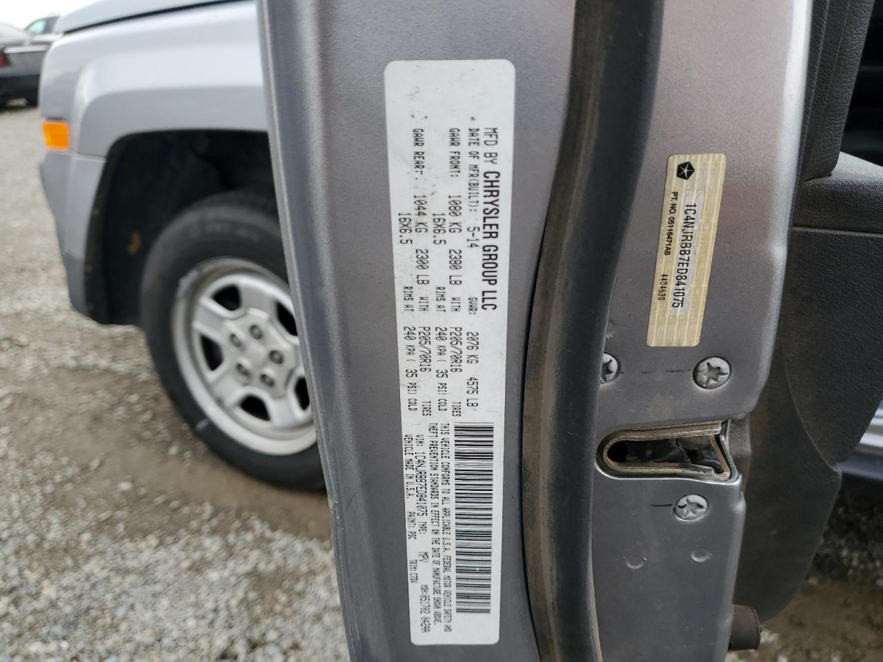 2014 Jeep Patriot Sport VIN: 1C4NJRBB7ED841075 Lot: 91909905