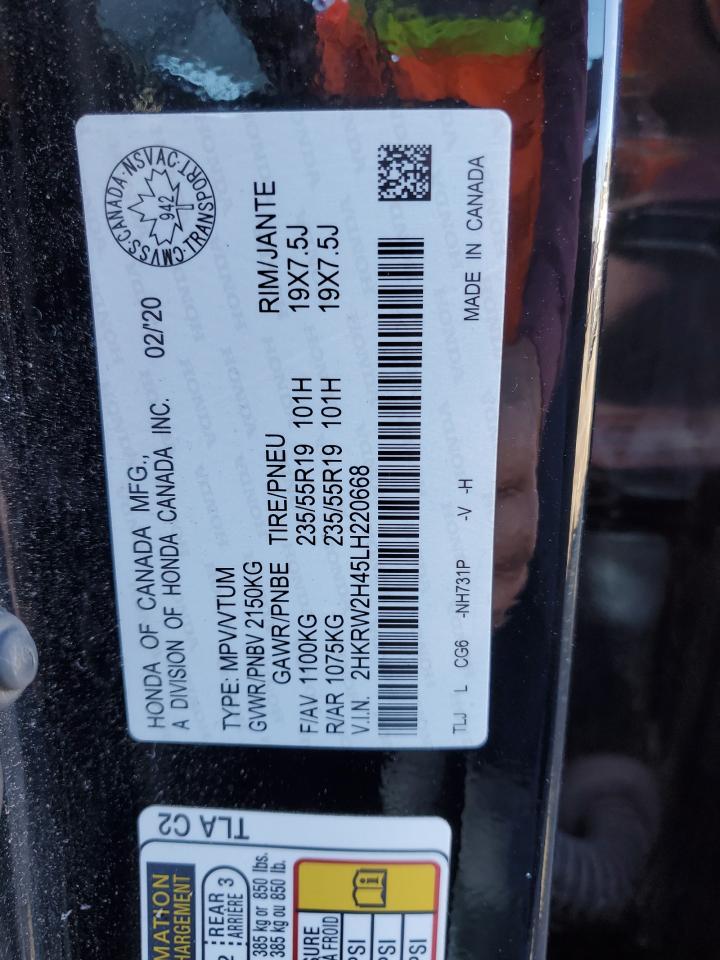 2020 Honda Cr-V Sport VIN: 2HKRW2H45LH220668 Lot: 85951995