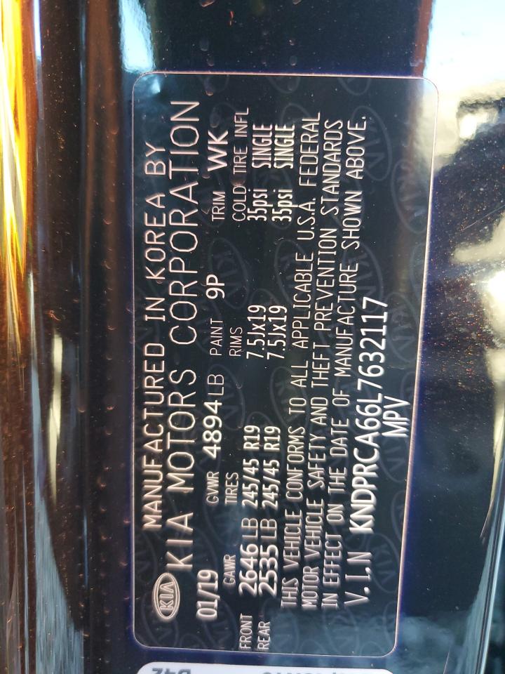 2020 Kia Sportage Sx VIN: KNDPRCA66L7632117 Lot: 91653335