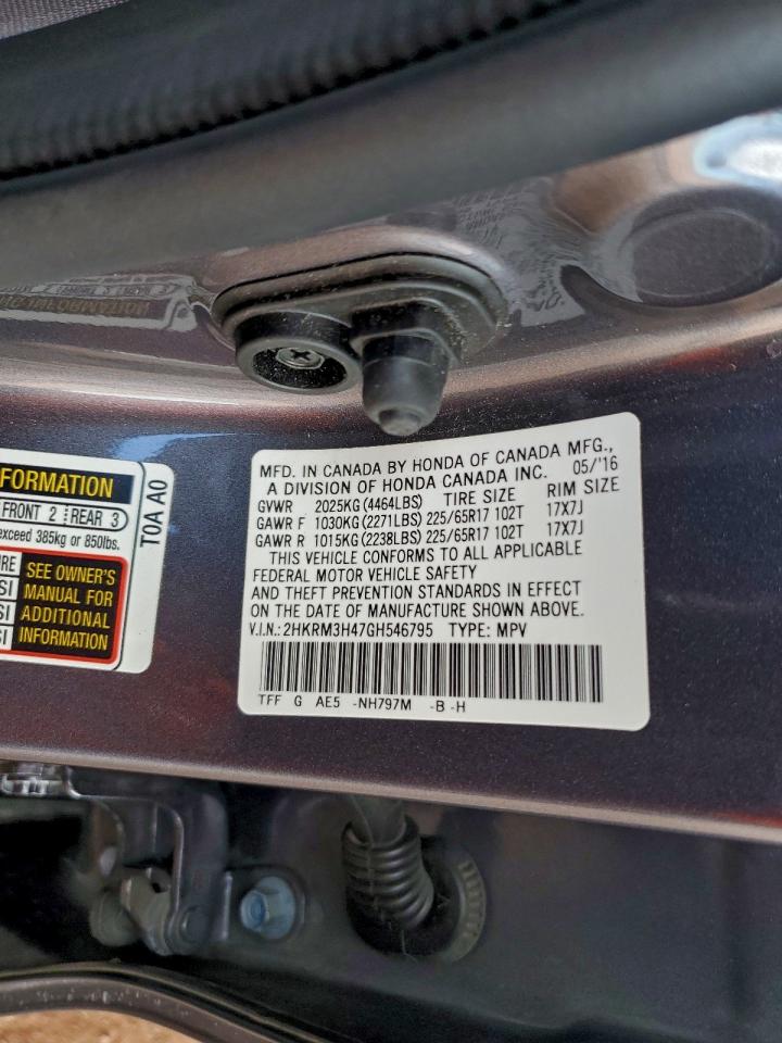 2016 Honda Cr-V Se VIN: 2HKRM3H47GH546795 Lot: 94464195