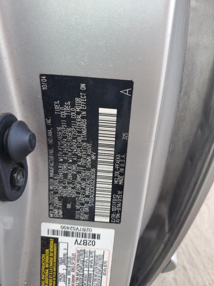 2005 Toyota Sienna Ce VIN: 5TDZA23CX5S238206 Lot: 93307555