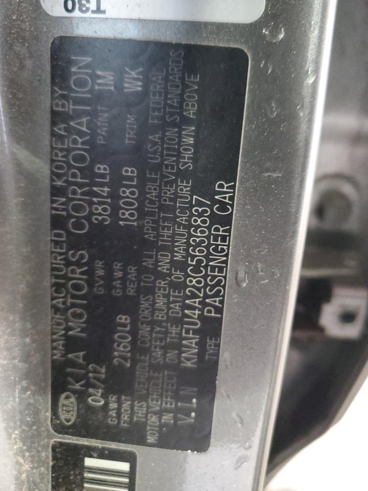 2012 Kia Forte Ex VIN: KNAFU4A28C5636837 Lot: 93614975