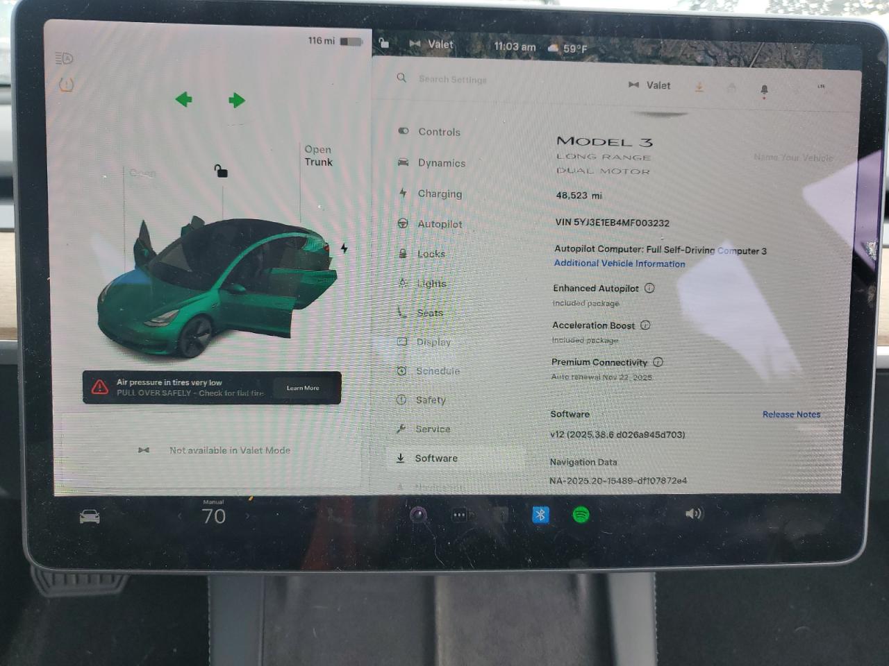 2021 Tesla Model 3 VIN: 5YJ3E1EB4MF003232 Lot: 92287195