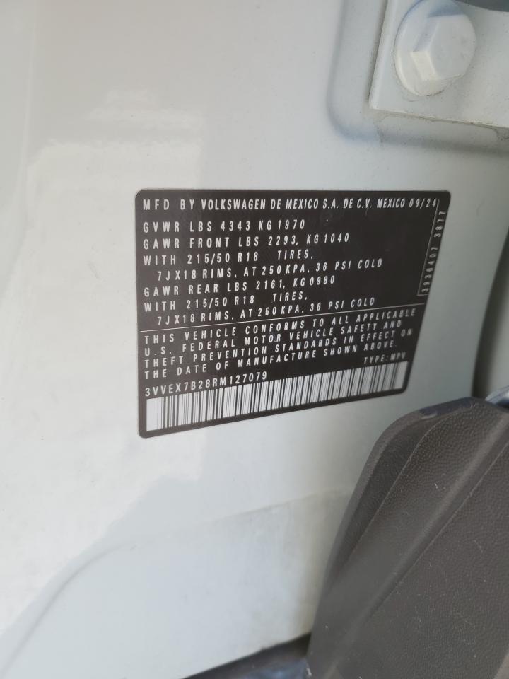 2024 Volkswagen Taos Se VIN: 3VVEX7B28RM127079 Lot: 93720545