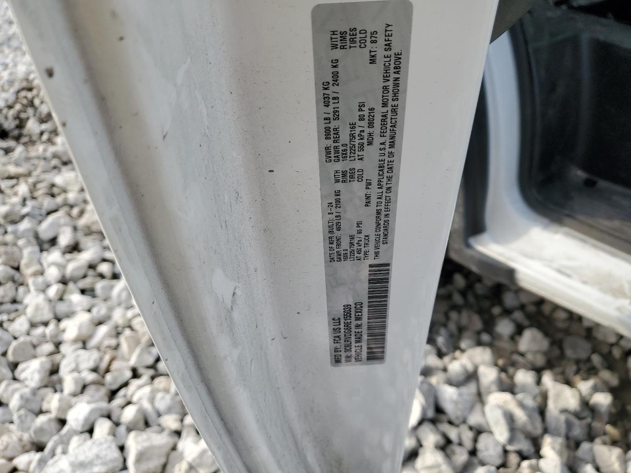 2024 Ram Promaster 2500 2500 High VIN: 3C6LRVDG6RE155039 Lot: 91868685