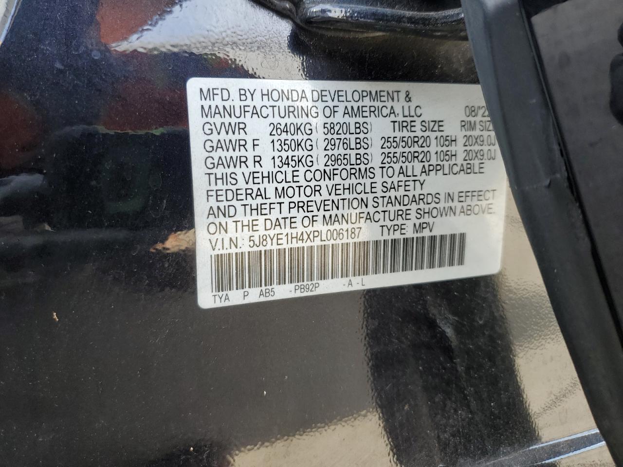 2023 Acura Mdx Technology VIN: 5J8YE1H4XPL006187 Lot: 92122425