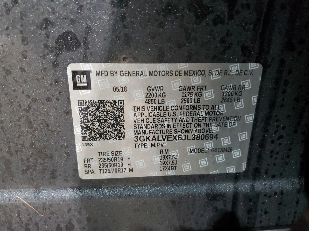 2018 GMC Terrain Slt VIN: 3GKALVEX6JL380694 Lot: 92238225