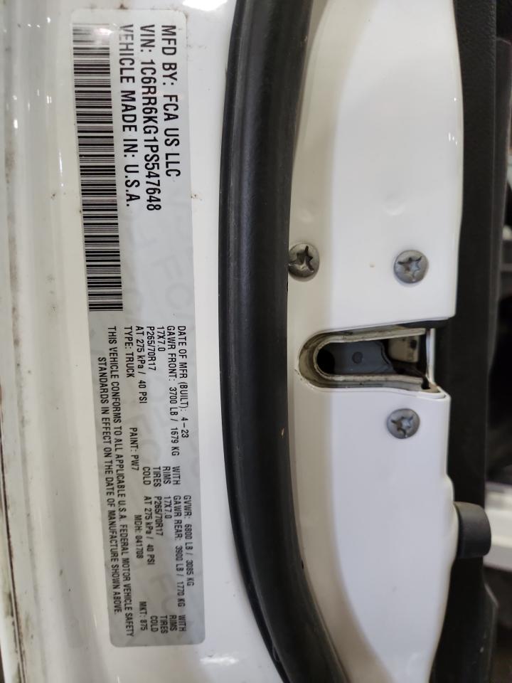 2023 Ram 1500 Classic Tradesman VIN: 1C6RR6KG1PS547648 Lot: 91330105