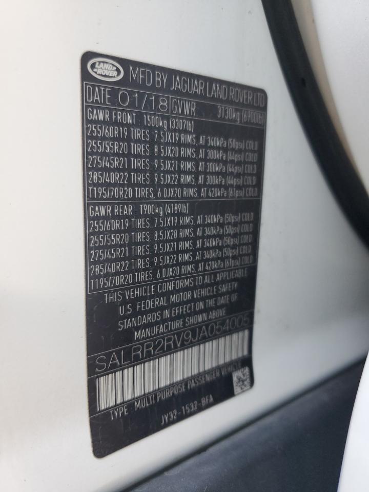 2018 Land Rover Discovery Hse VIN: SALRR2RV9JA054005 Lot: 93501025