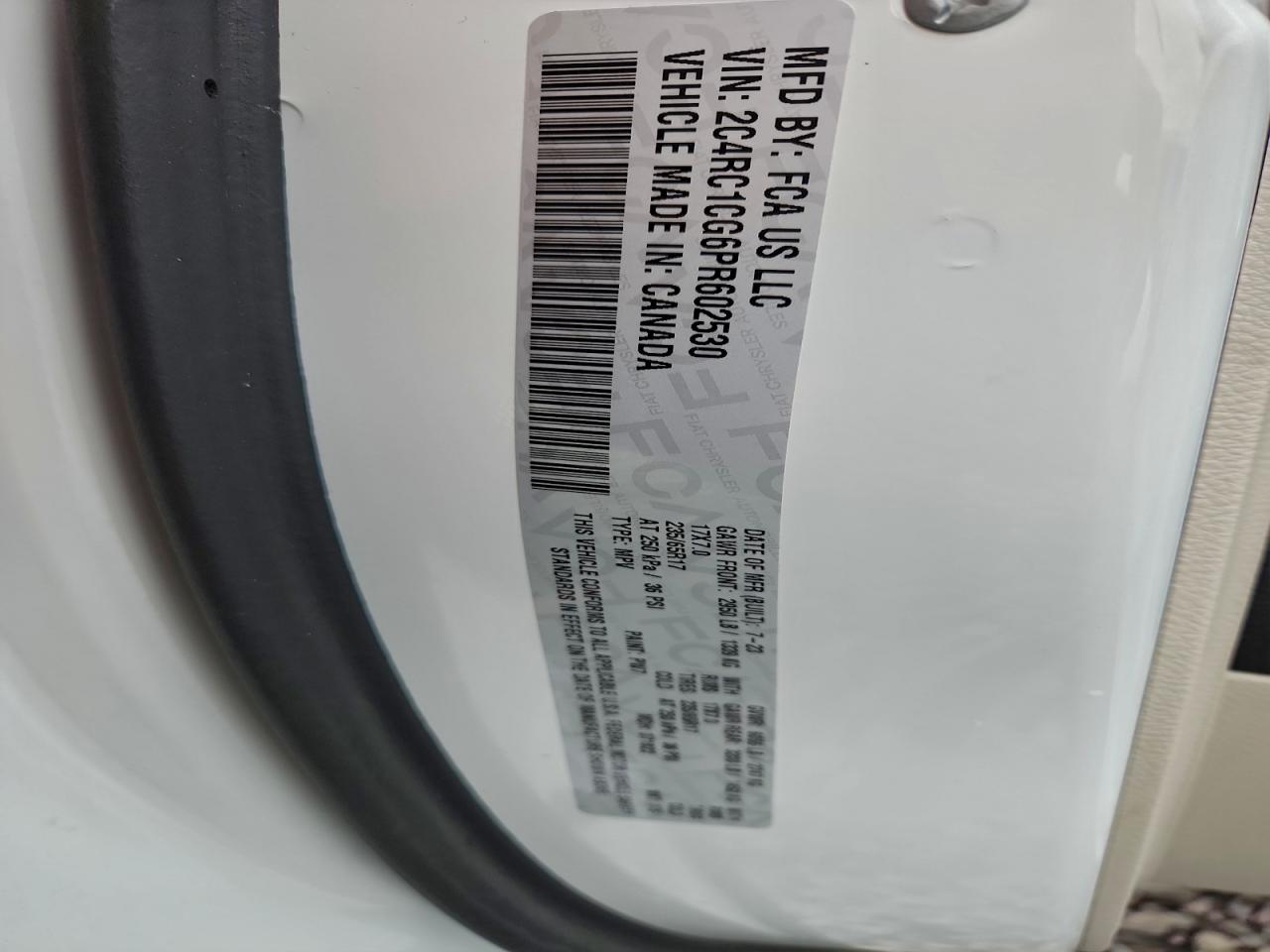 2023 Chrysler Voyager Lx VIN: 2C4RC1CG6PR602530 Lot: 94147065