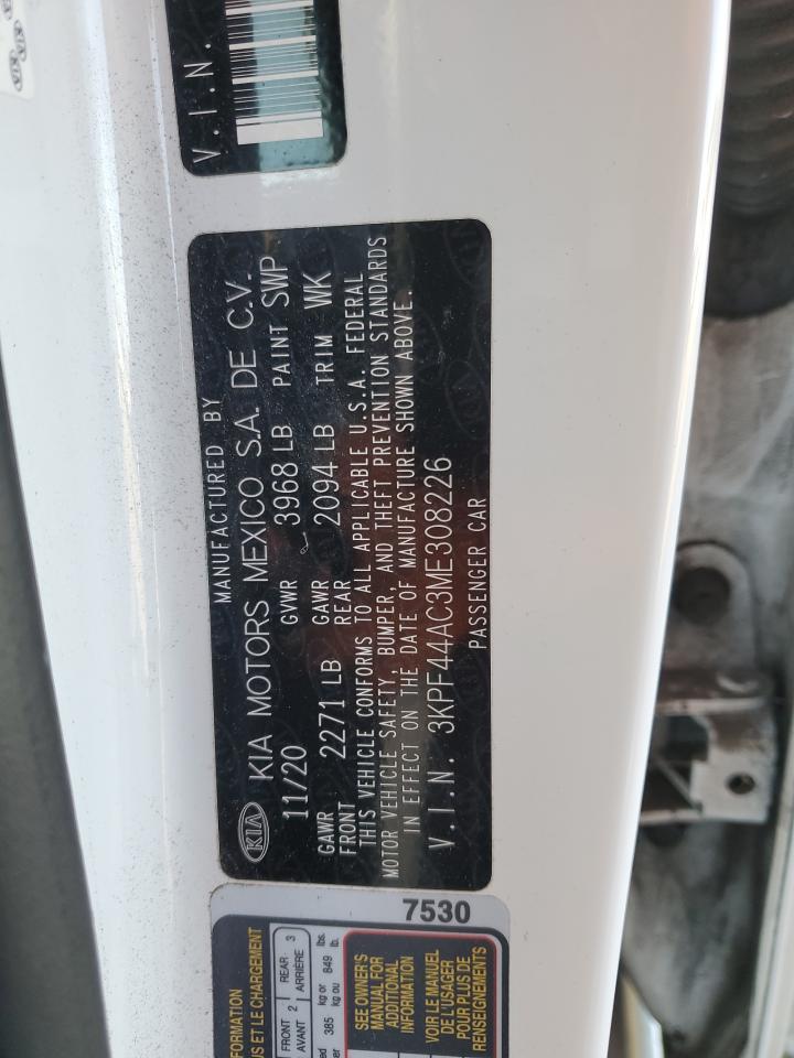 2021 Kia Forte Gt VIN: 3KPF44AC3ME308226 Lot: 92065515