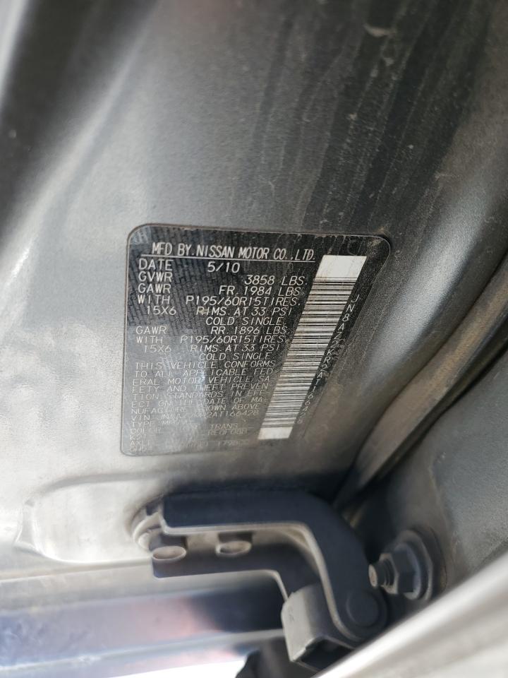 2010 Nissan Cube Base VIN: JN8AZ2KR2AT166428 Lot: 92396615