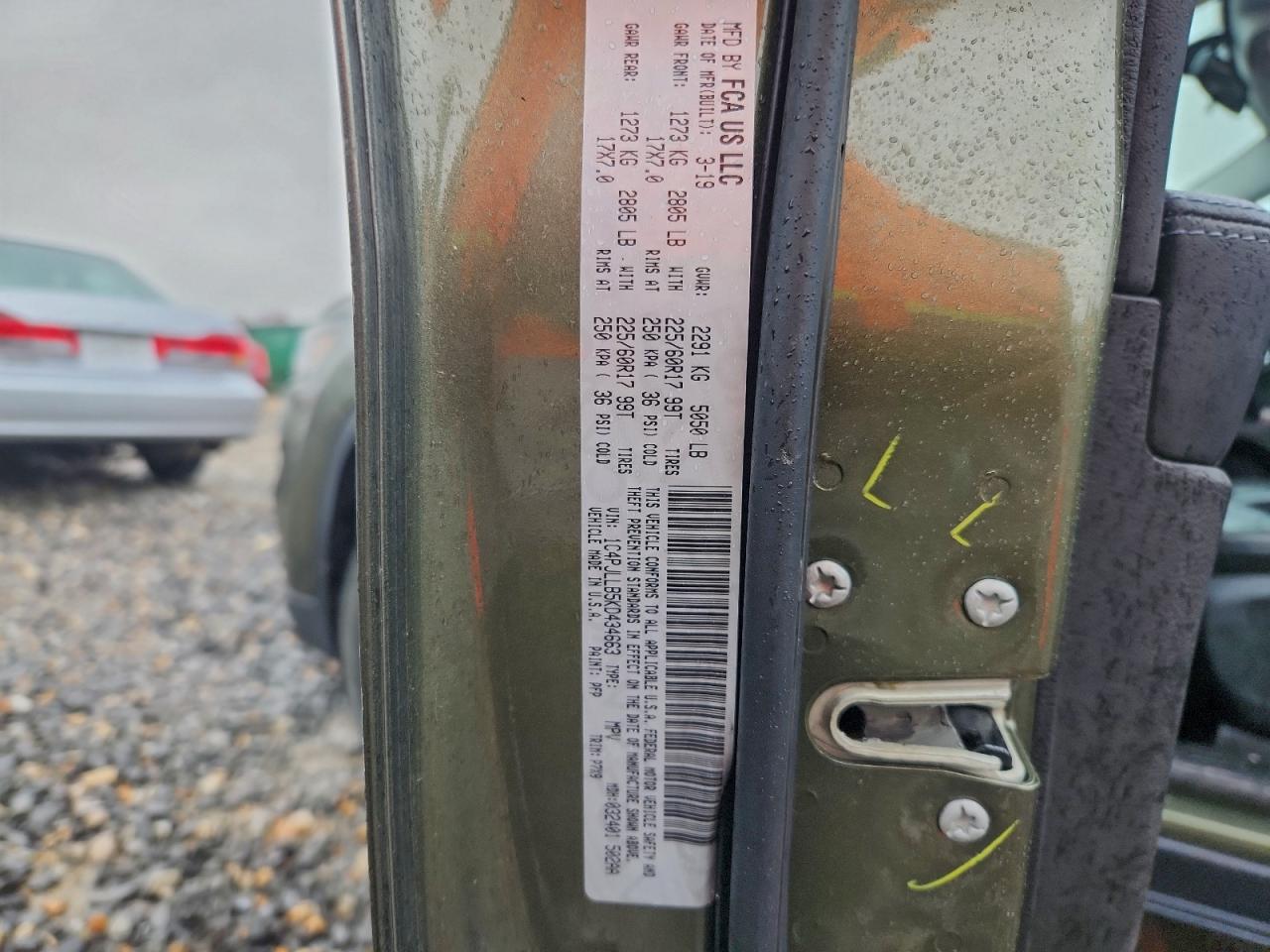 2019 Jeep Cherokee Latitude Plus VIN: 1C4PJLLB5KD434663 Lot: 94050495