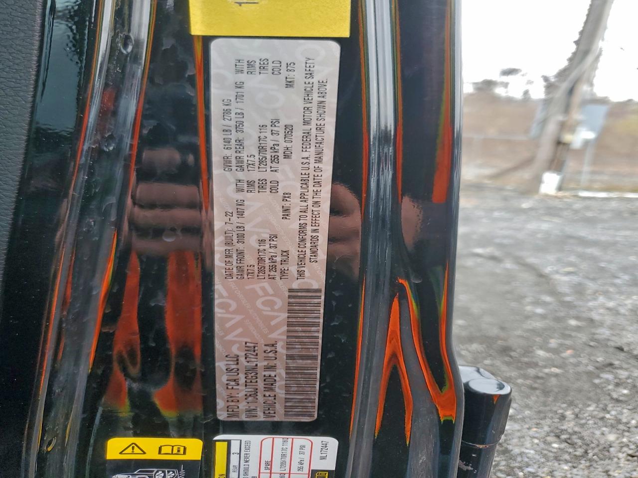 2022 Jeep Gladiator Mojave VIN: 1C6JJTEG3NL172447 Lot: 94451745