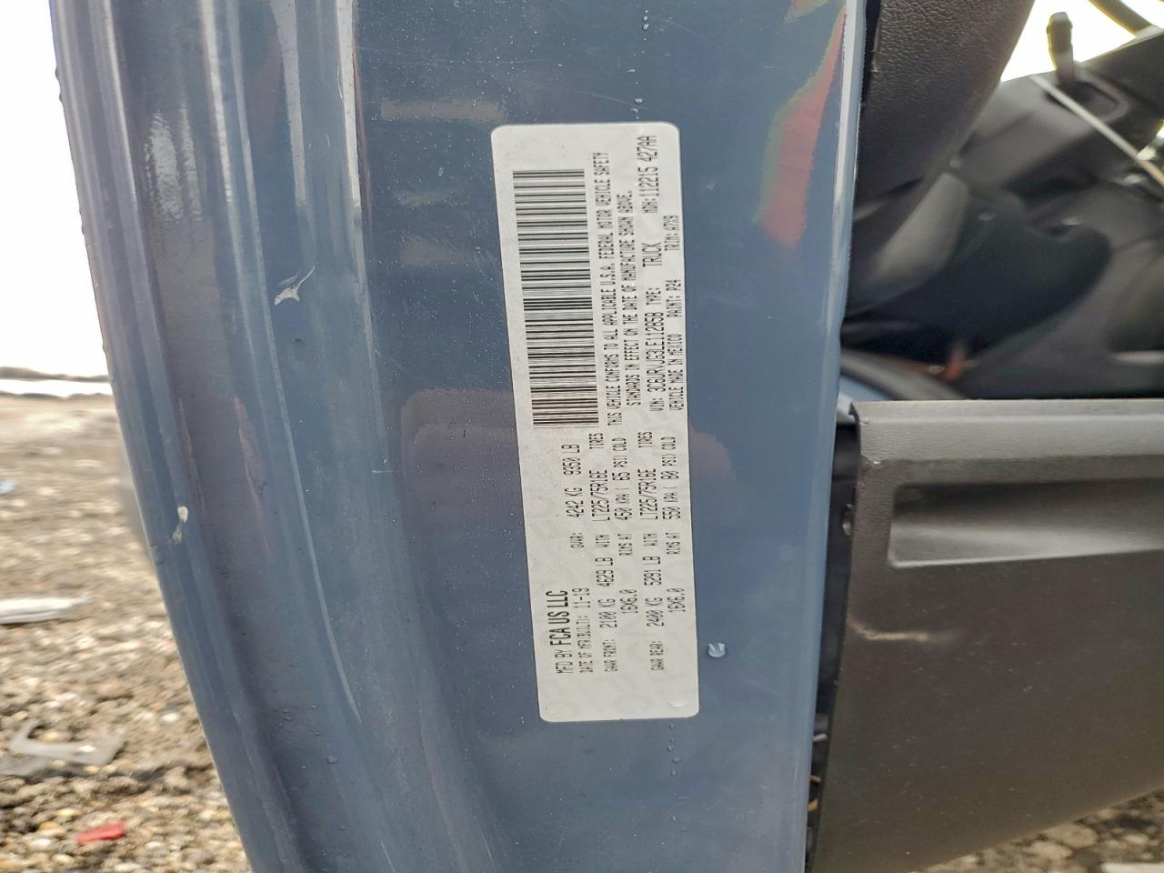 2020 Ram Promaster 3500 3500 High VIN: 3C6URVJG3LE112858 Lot: 93906725