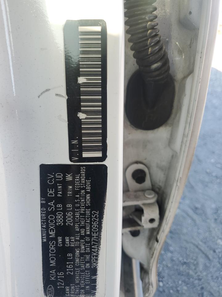 2017 Kia Forte Lx VIN: 3KPFK4A77HE096252 Lot: 90281355