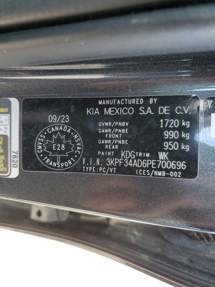 2023 Kia Forte Ex VIN: 3KPF34AD6PE700696 Lot: 91462315