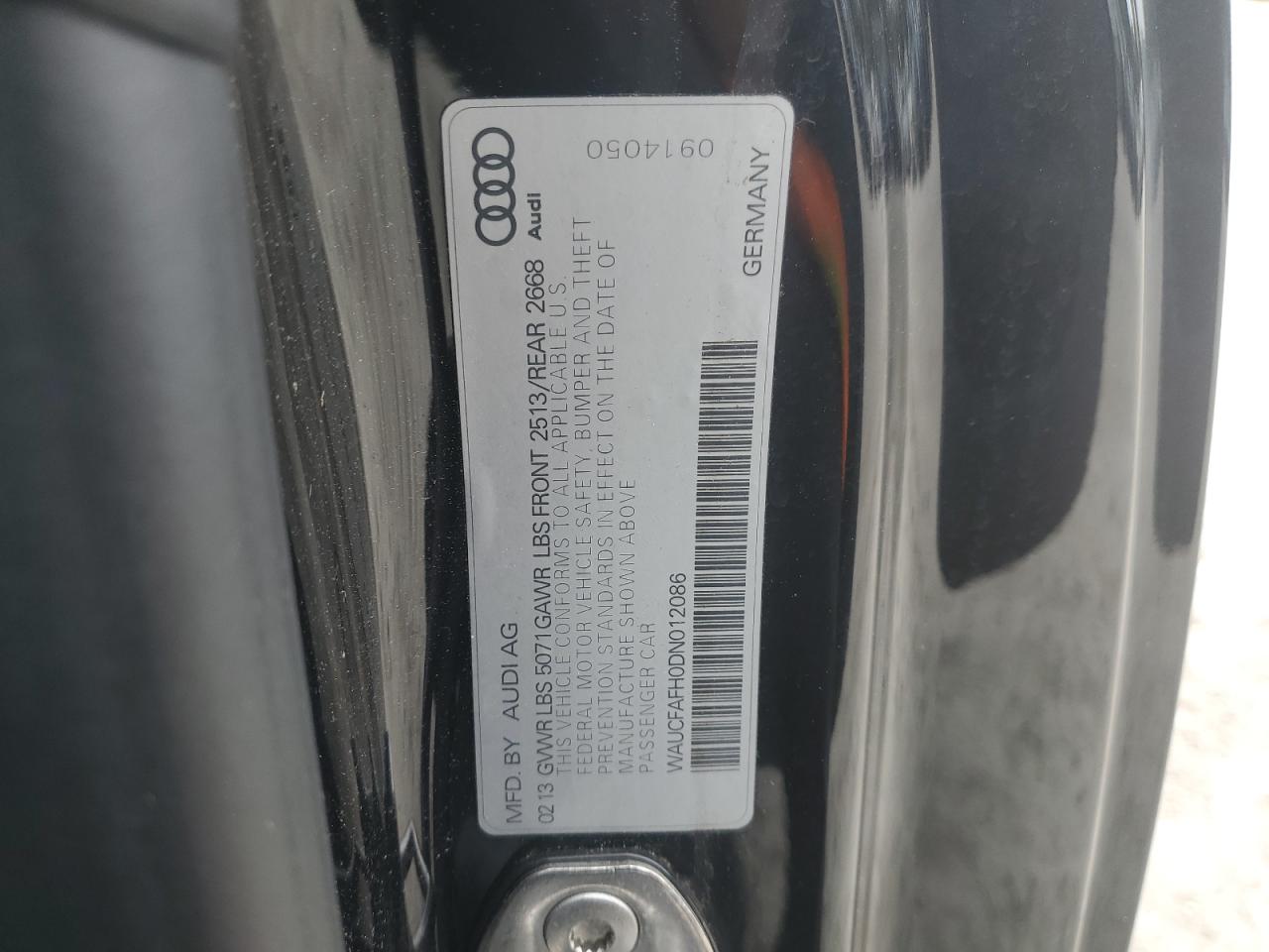 2013 Audi A5 Premium VIN: WAUCFAFH0DN012086 Lot: 89649555