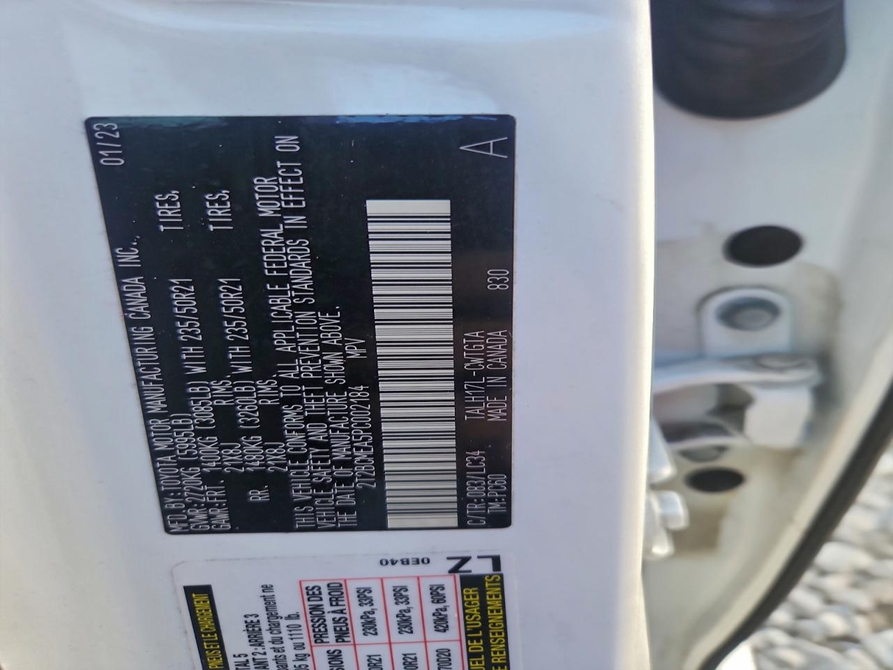 2023 Lexus Rx 500H F Sport VIN: 2T2BCMEA5PC002184 Lot: 92203515