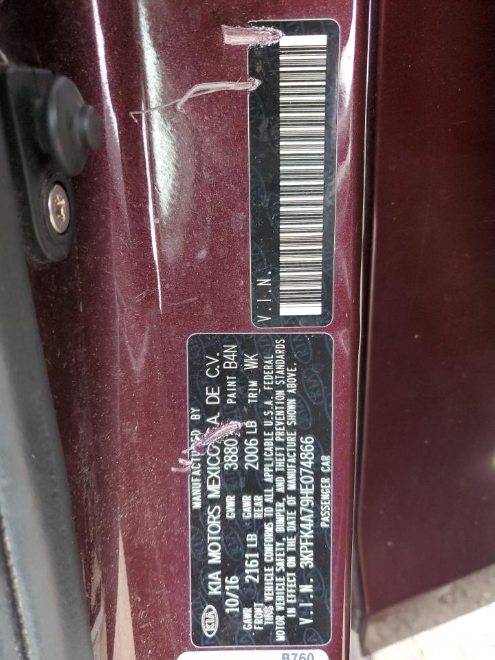 2017 Kia Forte Lx VIN: 3KPFK4A79HE074866 Lot: 91564835