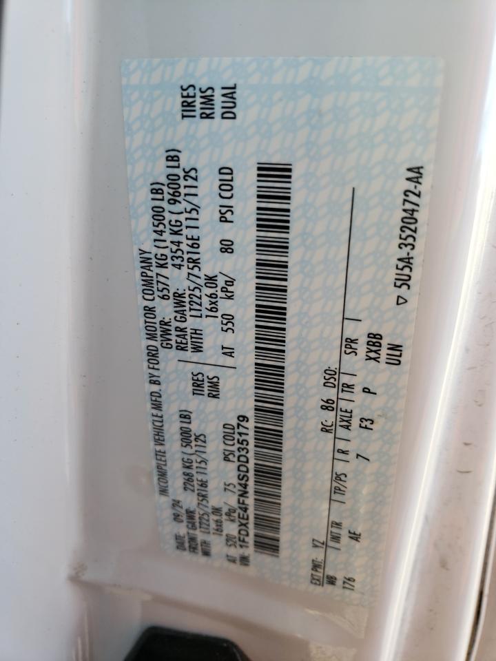 2025 Ford Econoline E450 Super Duty Cutaway Van VIN: 1FDXE4FN4SDD35179 Lot: 91041865