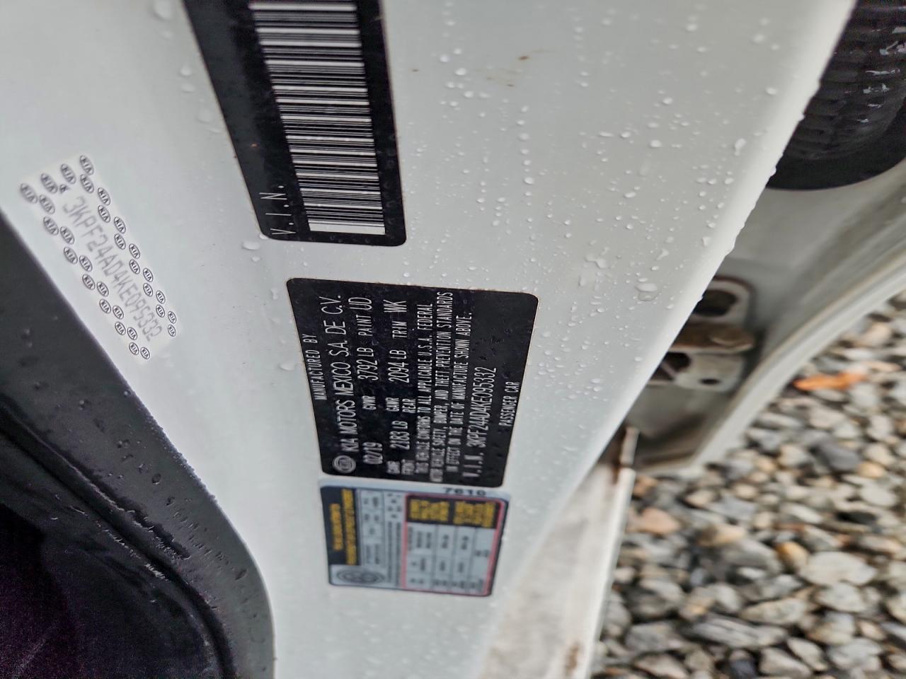 2019 Kia Forte Fe VIN: 3KPF24AD4KE095332 Lot: 93970575