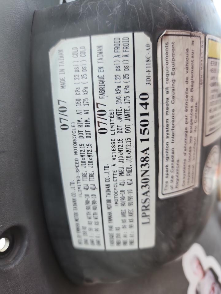 2008 Yamaha Vino VIN: LPRSA30N38A150140 Lot: 90864845