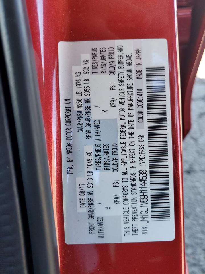 2017 Mazda 6 Touring VIN: JM1GL1V59H1144538 Lot: 93329265