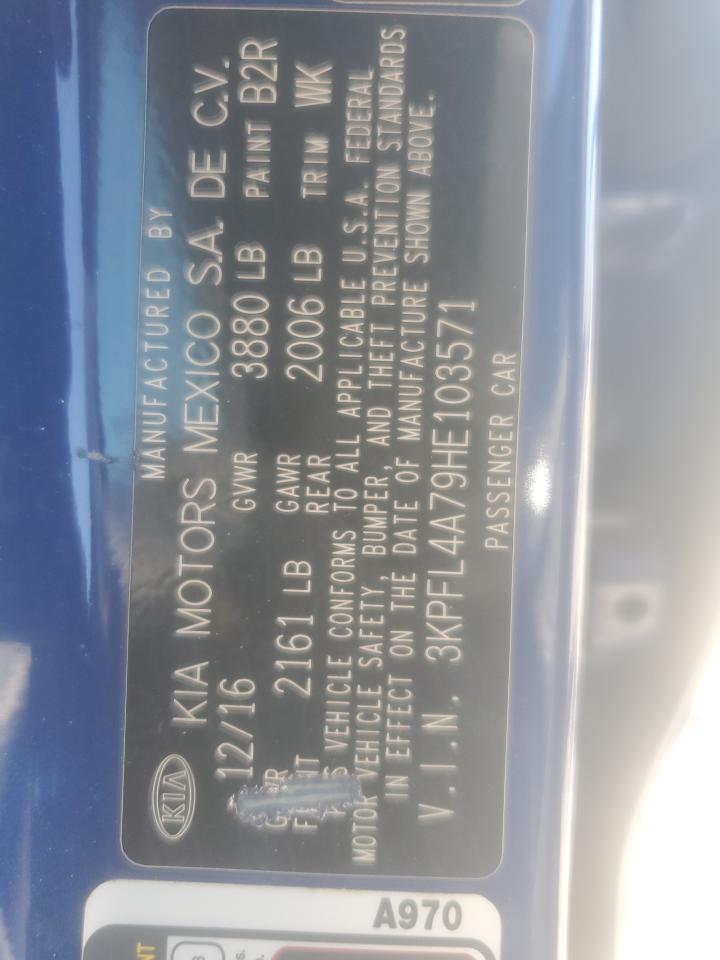 2017 Kia Forte Lx VIN: 3KPFL4A79HE103571 Lot: 91326865